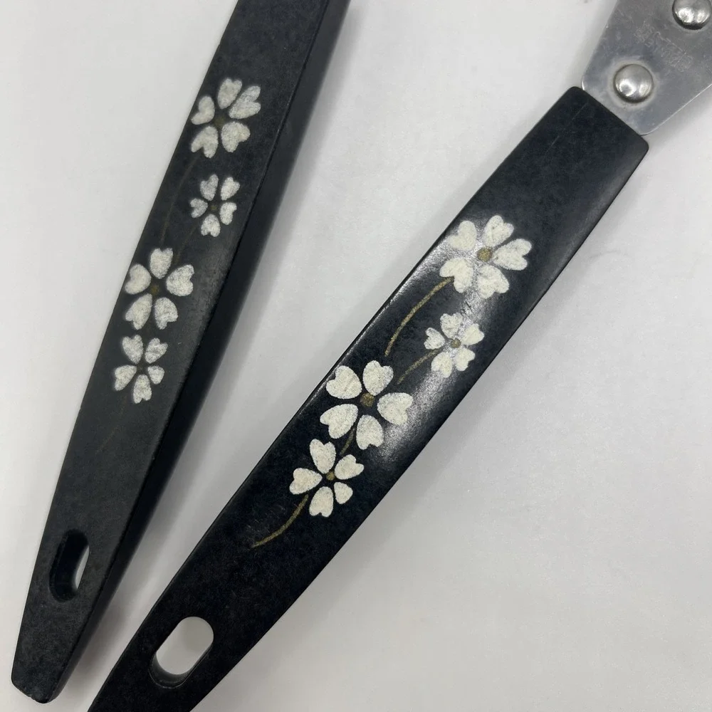 Vintage Ecko stainless steel Ladle & Frosting Knife Black Handle Daisy's 1960's